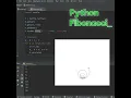 Python code with turtle graphics library to shows Fibonacci Series