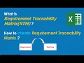 Requirements Traceability Matrix RTM In Software Testing How to create RTM