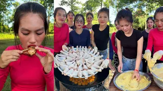 Cook crispy fried chicken and eat with chili sauce recipe