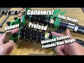 Rev9 Coilovers Guide 2023 Camber Plate Height Preload Divorced Setup