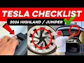 Tesla Delivery Day Checklist 2026 Model Y Juniper Model 3 Highland