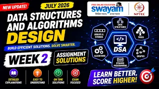 Data Structures and Algorithms Design Week 2 Assignment Answers 2026 NPTEL July 2026 100