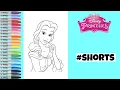 Disney Princess Belle Coloring Book Page Pink Dress