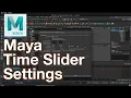 Maya Animation Time Slider Settings Explained