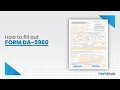 How to Fill Out Form DA-5960 Authorization to Start Stop or Change BAQ VHA PDFRun