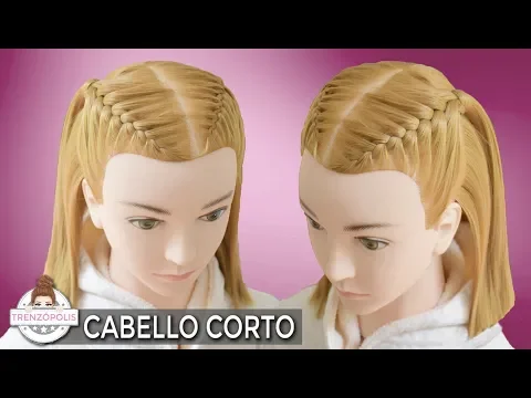 Download MP3 SEMIRECOGIDOS con TRENZAS para CABELLO CORTO - PEINADOS FÁCILES y RÁPIDOS