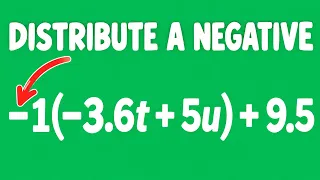 How to Distribute a Negative | Simplifying Algebraic Expressions