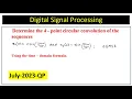 Circular convolution between given two sequences using time domain formula