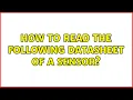 How to read the following datasheet of a sensor