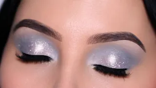 Dreamy Cool Toned Sparkly Eye Makeup Tutorial