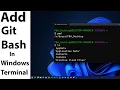 Add Git Bash in Windows Terminal