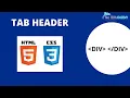 How to Create A Tab Header HTML CSS JS Tab Creation Part 2