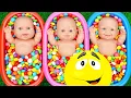 Download Lagu Full of 3 Rainbow BathTubs Candy with M\u0026M's \u0026 Magic Slime Cutting Video