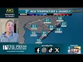 Temperatures go up sunset times go down Joe Martucci s Monday daytime forecast