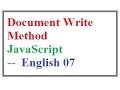 Draw back of Document Write Method in JavaScript -