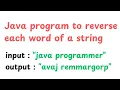reverse each word in a string