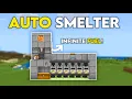 Easiest AUTO SUPER SMELTER Infinite Fuel in 26 4 Minecraft Bedrock