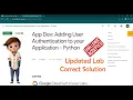 App Dev Adding User Authentication to your Application - Python GSP186 Updated Lab