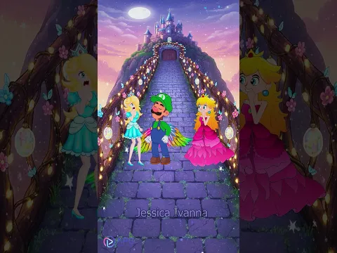 👑 POV: Princess Peach vs Rosalina! Epic Kiss Run Race Challenge 💋✨🍄 #shorts #mario #story