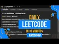 Leetcode Daily Challenge Continuous Subarray Sum Asked by FANG In Just 10 min