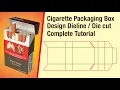 Cigarette box Cigarette packaging box design Die cut Complete Tutorial Adobe Illustrator
