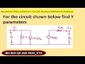 Lagu For the circuit shown below find Y parameters
