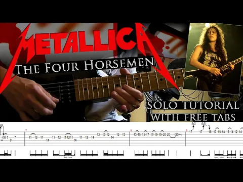 Download MP3 Metallica - The Four Horsemen 1st guitar solo lesson (with tablatures and backing tracks)