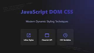 JavaScript DOM CSS Manipulation Dynamic Styling for Beginners
