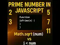 Optimized Prime Number Check in JavaScript Fast Clean