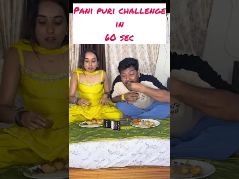 Pani puri challenge with husband #comedy #viral #viralvideo #reels ￼