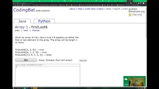 codingBat Array-1 firstLast6