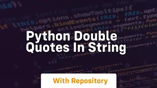python double quotes in string