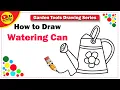 Watering Can Drawing Garden Tools Drawing Series