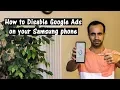 How to Disable Google Ads on your Samsung Phone Works 100