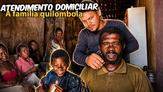 ATENDIMENTO DOMICILIAR A FAMÍLIA QUILMBOLA🇧🇷🇦🇴📏 todos na régua max! #barbearia #fade #quilombolas 