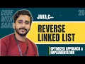 LeetCode REVERSE LINKED LIST Solution Explained Java C LeetCode 206 Saad Aslam