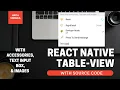 React Native Table View Just a Variable