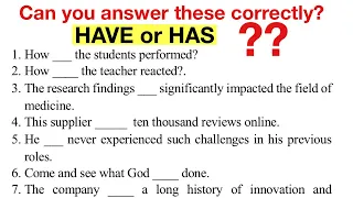 Download Can you answer these questions correctlyHow to rightly use HAVE and HAS in English. MP3