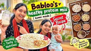 Babloo’s secret 🤫 home made protein mix 🤩😋 7+ month baby immunity booster 😍