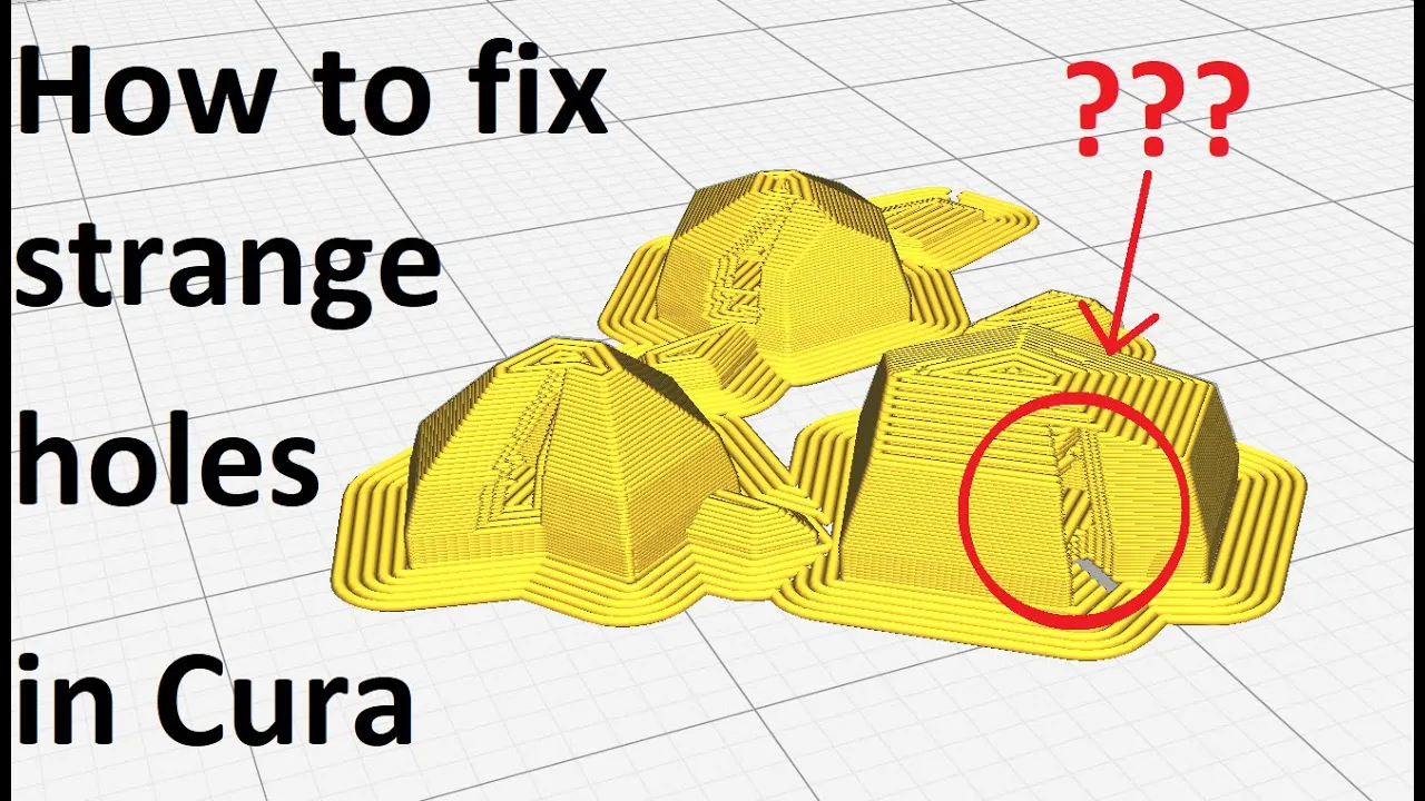 How to fix random/strange holes in Cura slicer models