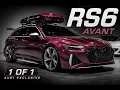 2022 Audi RS6 Avant 4 0T Quattro Rare Cassis Pearl 1-of-1 Build w Carbon Ceramics AWE Exhaust