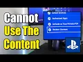 How to Fix PS4 Cannot Use Content Error Cannot Connect To Server