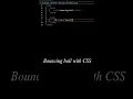 Bouncing ball with CSS