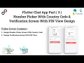 Flutter Chat App Part 3 Design Number Verification Screen