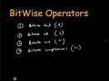 BITWISE OPERATOR TUTORIAL COMPLEMENT OPERATOR BITWISE COMPLEMENT