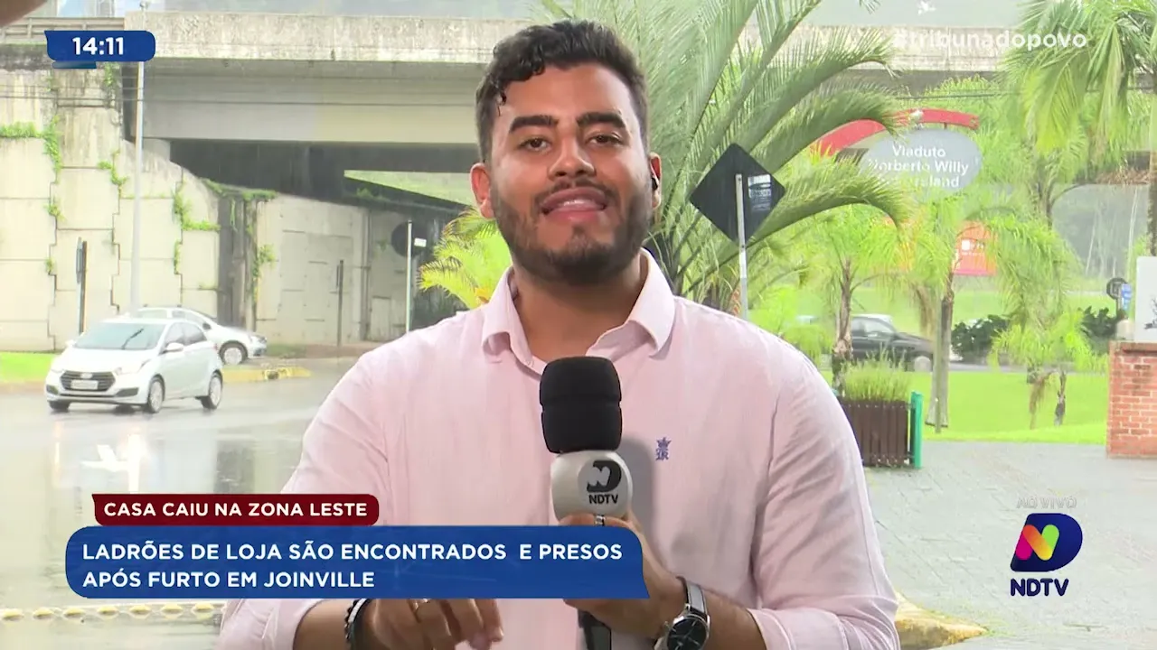 Casa caiu na zona Leste. Ladrões de loja são encontrados e presos após furto em Joinville