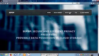 SEPDP Secure and Efficient Privacy Preserving Provable Data Possession in Cloud Storage Java