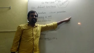 Function without return type and with parameters BY SATHISH KUMAR