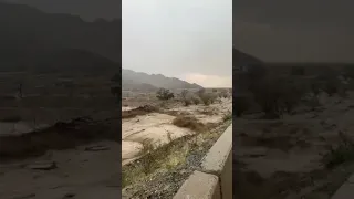 اندفاع قوي ل سيول السيل الكبير شمال الطايف 2يونيو 2023 السعودية 
