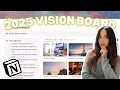 2025 Digital Vision Board in Notion Goal Setting System
